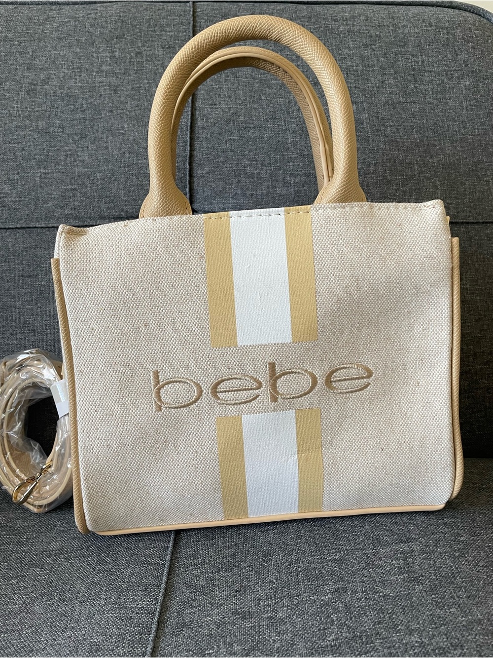 bebe Paisley Mini Canvas Satchel